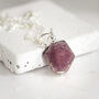 Raw Ruby Necklace, thumbnail 2 of 7