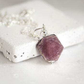 Raw Ruby Necklace, 2 of 7
