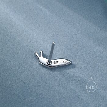 Sterling Silver Extra Tiny Slug Stud Earrings, 7 of 12