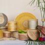 Woven Straw Gold Circular Placemats, thumbnail 5 of 5