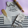 Personalised Cotton Apron And Tea Towel, thumbnail 1 of 12