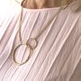 Two Ring Statement Necklace, thumbnail 1 of 7