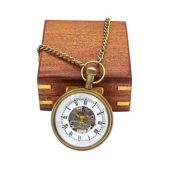 Personalised The Mayfair Mechanical Pocket Watch With Case, 4 of 11