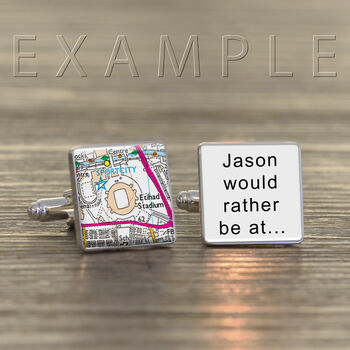 Personalised Favourite Place Football Cufflinks For Him, 7 of 9