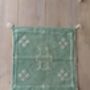 Handmade Moroccan Cactus Silk Cushion Cover, Mint Green, thumbnail 4 of 5