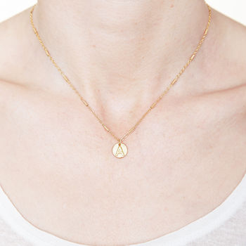 Gold/Silver Plated Coin Necklace With Initial Letter, 5 of 5
