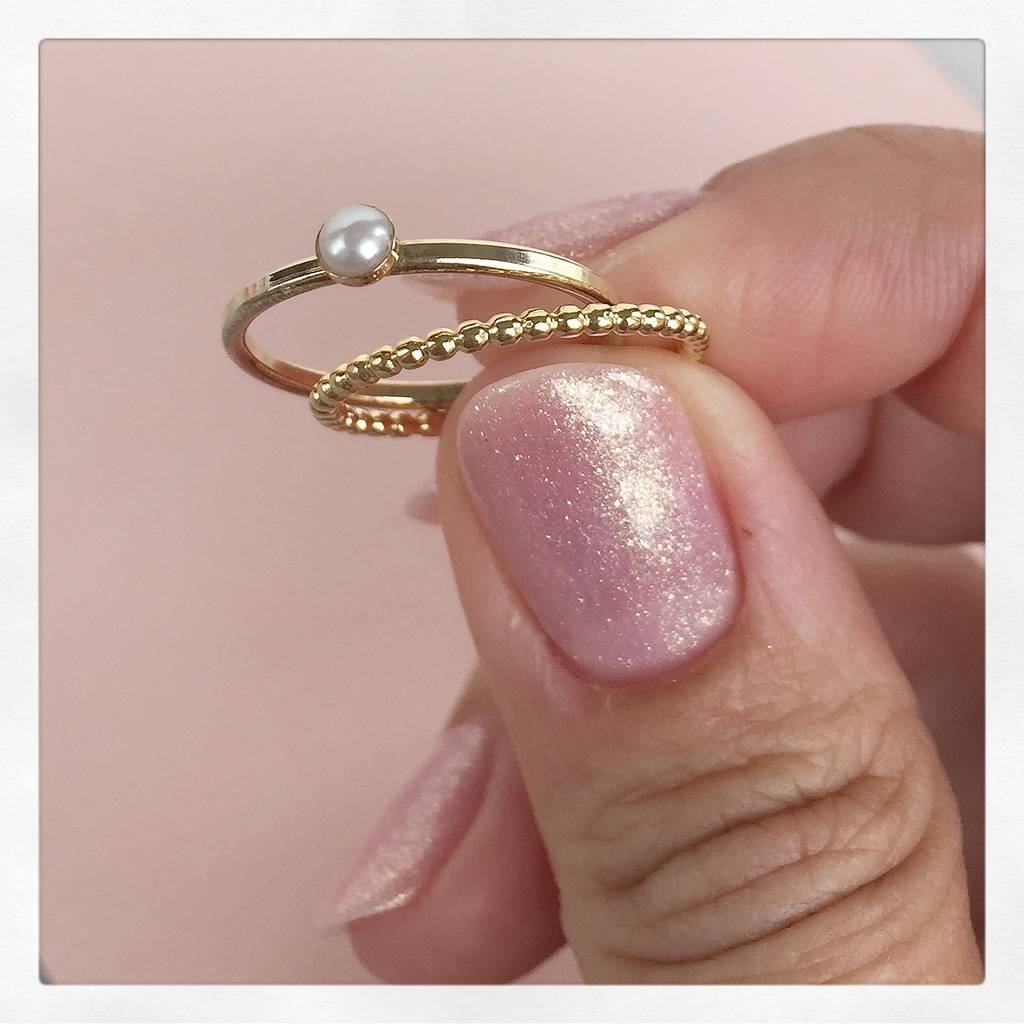 gold stacking rings by misskukie