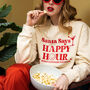 Santa Says Happy Hour Christmas Jumper Sweatshirt, thumbnail 1 of 6