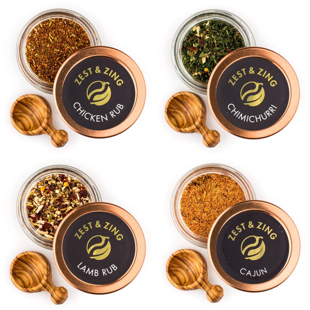premium bbq spice rubs chicken, lamb, cajun, steak by zest & zing