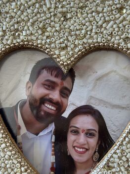 Indian Wood Picture Frame, Hand Painted Photo Frame, 5 of 12