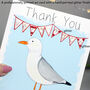 Personalised Seagull Thank You Card, thumbnail 2 of 3