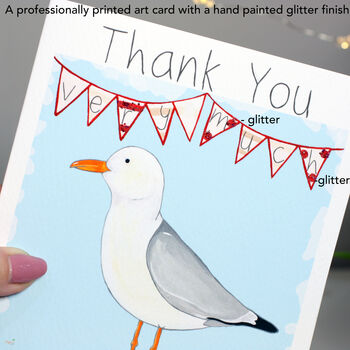 Personalised Seagull Thank You Card, 2 of 3