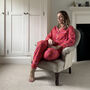 Summer Meadow Magenta And Orange Cotton Pyjamas, thumbnail 4 of 6