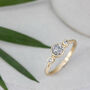 'Sylvie' Salt And Pepper Diamond Engagement Ring, thumbnail 5 of 11