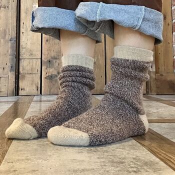 Personalised Men's Cosy Slipper Socks, 2 of 3