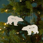 Personalised Polar Bear Christmas Decoration, thumbnail 1 of 2
