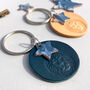 Leo Star Sign Leather Keyring, thumbnail 2 of 4