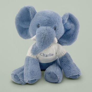 Personalised Esme Elephant Soft Toy With Snuggle Wrap, 3 of 9