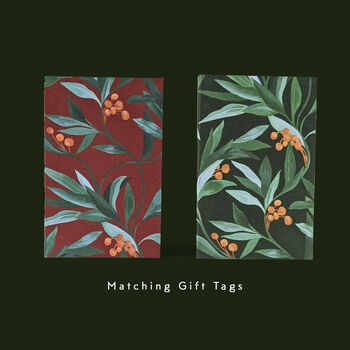 Vintage Christmas Berry Wrapping Paper Set, 3 of 12