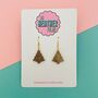 Gold Glitter Christmas Tree Earrings Small And Large, thumbnail 2 of 3