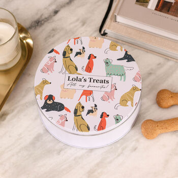Personalised Dog Food Biscuit Treat Tin For The Home, 4 of 7