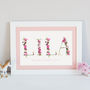 Personalised Floral Name Photographic Flower Print, thumbnail 2 of 5