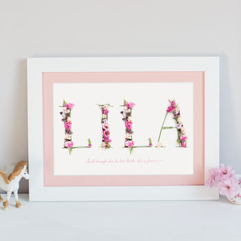 Personalised Floral Name Photographic Flower Print, 2 of 5