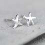 Sterling Silver Tiny Starfish Stud Earrings, thumbnail 3 of 6