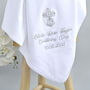 Christening White Blanket With Silver Cross, thumbnail 3 of 7