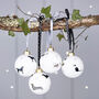 Christmas Spaniel Bone China Bauble Decorations, thumbnail 5 of 5