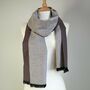Sold Out Alex Wool Silk Scarf Two Tone Grey, thumbnail 1 of 1