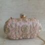 Pink Raw Silk Oval Clutch Bag, thumbnail 6 of 10