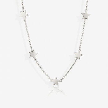 Gold Or Silver Solid Star Charm Necklace, 2 of 6