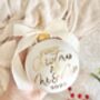 First Christmas As Mr And Mrs Ceramic Bauble, thumbnail 3 of 3