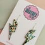 Large Aqua Lightning Bolt Earrings / Oversized Teal Statement / Mermaid Core Jewellery / Large Electric Blue Dangles, thumbnail 5 of 6