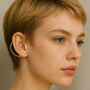 Sterling Silver Minimalist Hoop Ear Cuff Earring, thumbnail 1 of 11