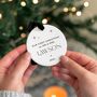 First Christmas As Mr And Mrs Personalised Ceramic Bauble, thumbnail 2 of 10