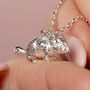 Personalised Sterling Silver Chinchilla Necklace, thumbnail 2 of 10
