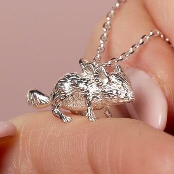 Personalised Sterling Silver Chinchilla Necklace, 2 of 10