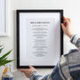 Wedding Vows Or Song Lyrics Cotton Anniversary Print, thumbnail 1 of 3