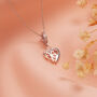 16th Birthday Necklace Sterling Silver And Rose Gold Heart Pendant, thumbnail 3 of 5