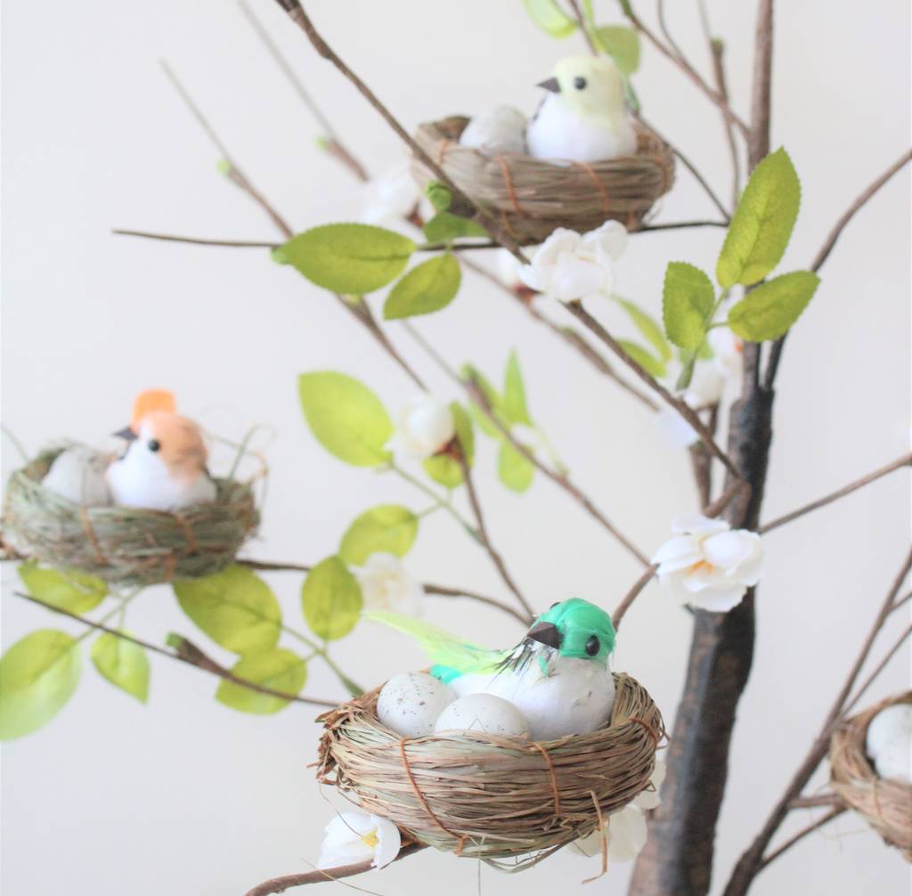 Set Of Three Easter Nest Decorations By Ella James