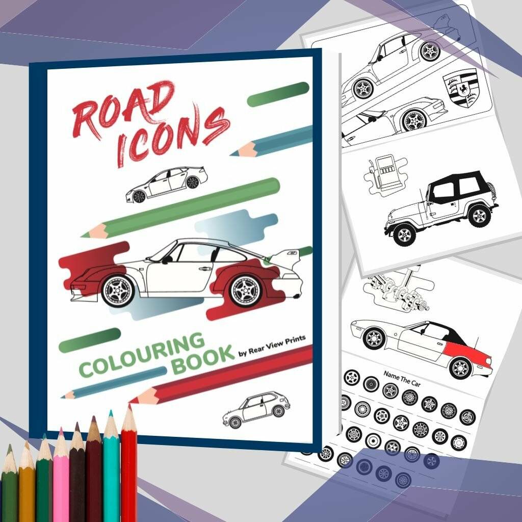 Digital Car Colouring Book, 1 of 8
