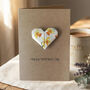 Personalised Mother’s Day Origami Heart Kraft Card, thumbnail 2 of 4