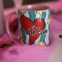 Gossip Club Valentine Mug – Fun And Playful Heart Design, thumbnail 7 of 8