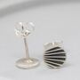 Simple Sterling Silver Studs With Art Deco Motif, thumbnail 4 of 12