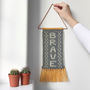 'Be Brave' Motivational Knitted Banner, thumbnail 1 of 11