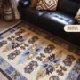 Turkish Kilim Brown Leaf Area Rug, thumbnail 7 of 7