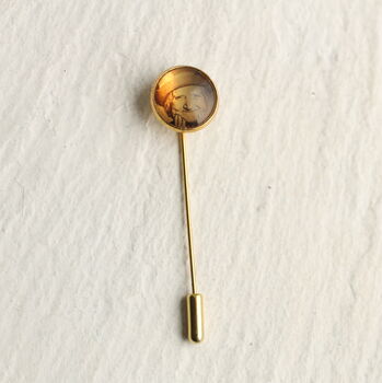 Gold Personalised Lapel Pin Brooch With Photograph, 2 of 7