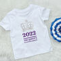 Queen's 2022 Platinum Jubilee Kids T Shirt With Crown, thumbnail 1 of 3
